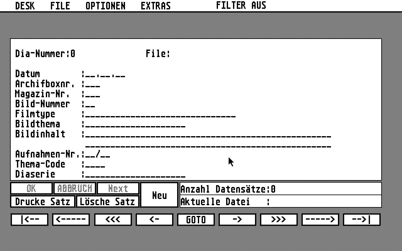 Dia-Manager atari screenshot